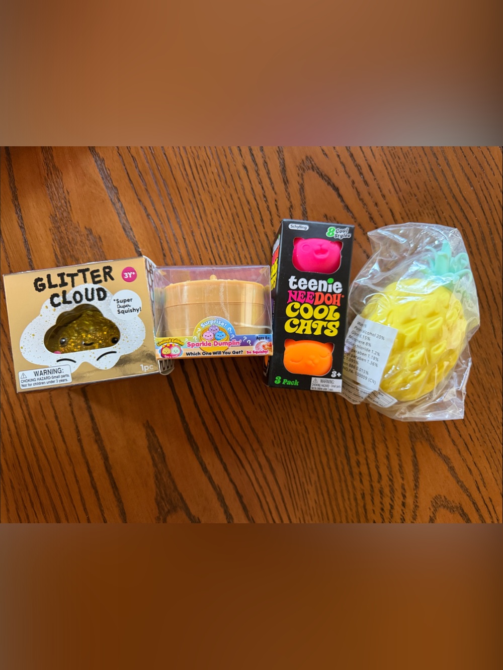 Bundle of Nee Doh Sparkle Dumpling and Squishy Toys